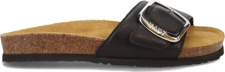 Women's Maryland Sandal In Classic Black Leather