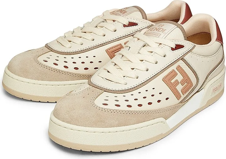 Women's Match FF Denim & Suede Low-Top Sneakers - Mud Rose - Size 5 - Image 2