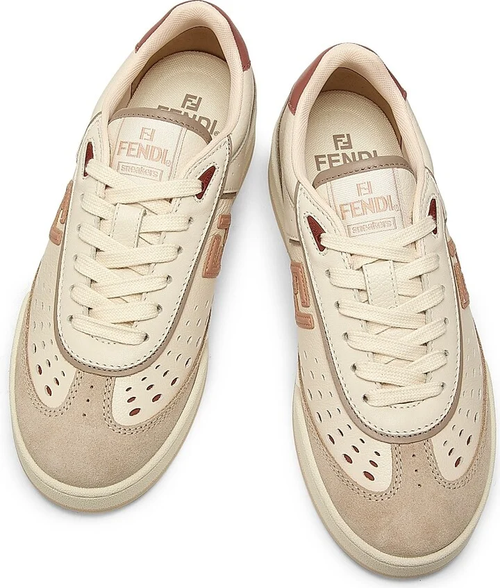 Women's Match FF Denim & Suede Low-Top Sneakers - Mud Rose - Size 5 - Image 4