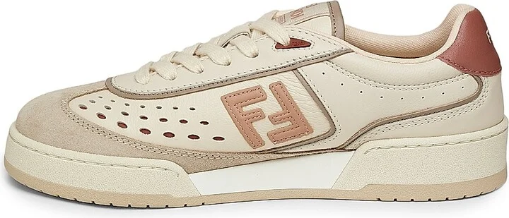 Women's Match FF Denim & Suede Low-Top Sneakers - Mud Rose - Size 5 - Image 7