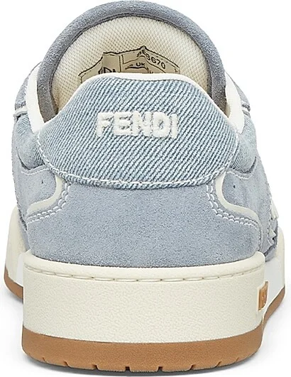Women's Match FF Denim & Suede Low-Top Sneakers - Mud Rose - Size 5 - Image 9