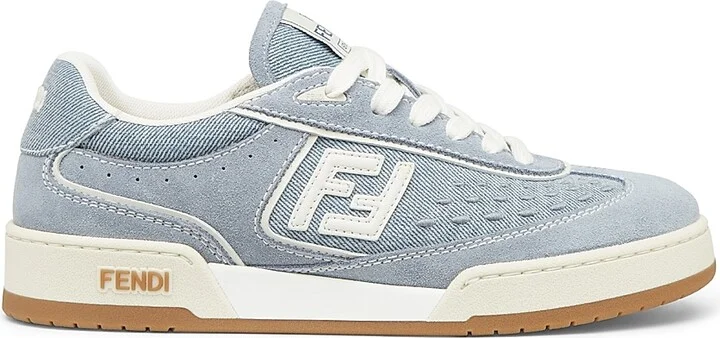 Women's Match FF Denim & Suede Low-Top Sneakers - Mud Rose - Size 5 - Image 11