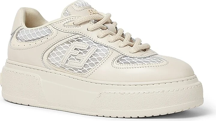 Women's Match Platform Sneakers - White Bianco - Size 5 - Image 2