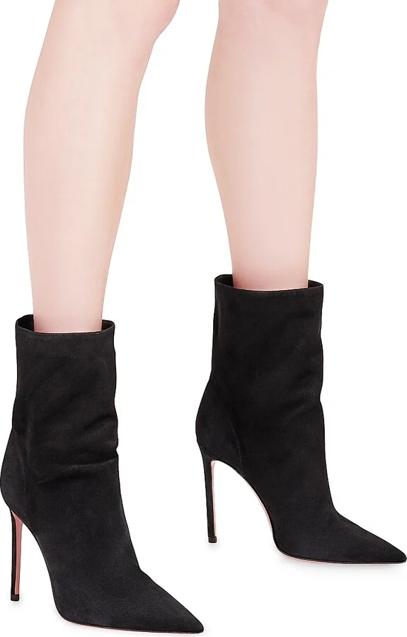 Women's Matignon Suede Booties - Black - Size 9 - Image 5