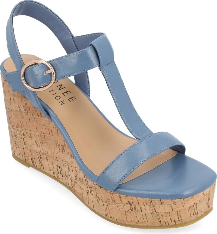 Womens Matildaa Buckle Platform Wedge Sandals