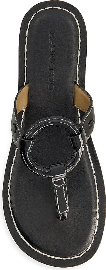 Women's Matrix 2 Ring Thong Sandals - Black Patent - Size 6 - Image 3