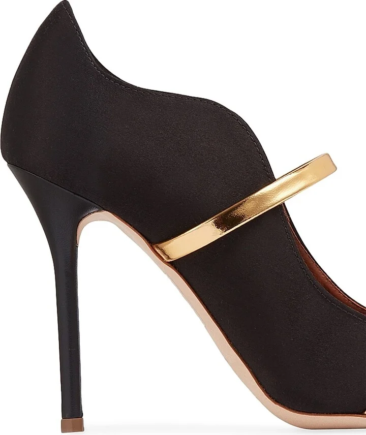 Women's Maureen 100MM Satin Stiletto Pumps - Black - Size 12.5 - Image 4