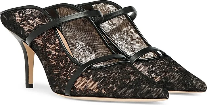 Women's Maureen 70MM Lace Mules - Black - Size 12 - Image 2
