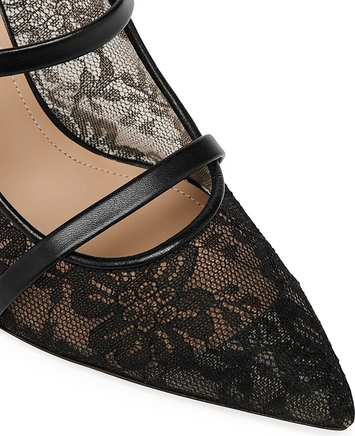 Women's Maureen 70MM Lace Mules - Black - Size 12 - Image 4