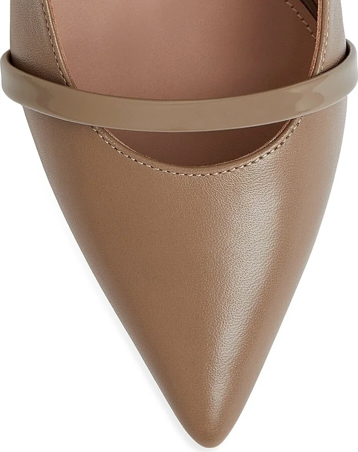 Women's Maureen 70MM Leather Heeled Mules - Taupe - Size 11.5 - Image 5