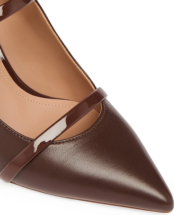 Women's Maureen 70MM Leather Mules - Tobacco - Size 11.5 - Image 4