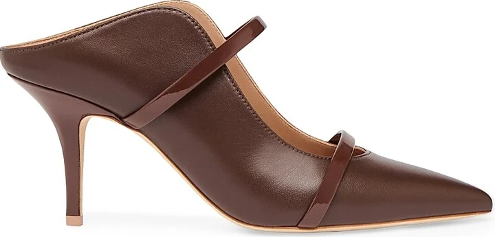 Women's Maureen 70MM Leather Mules - Tobacco - Size 11.5