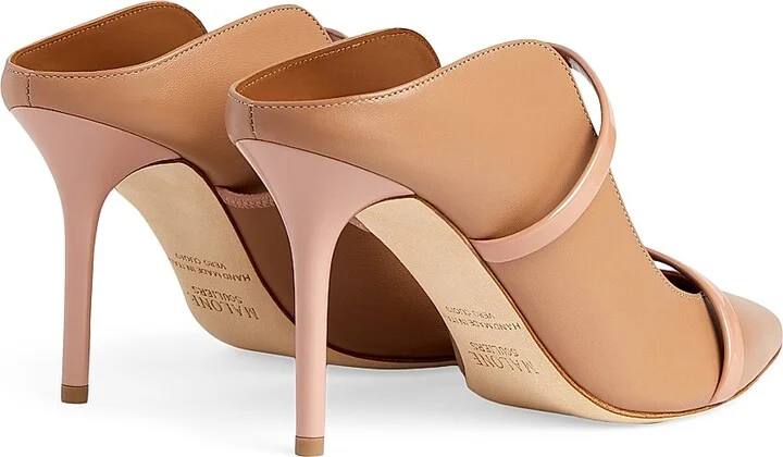 Women's Maureen 85MM Leather Stiletto Mules - Beige - Size 6 - Image 4