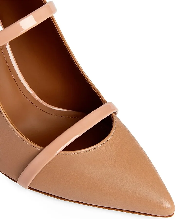 Women's Maureen 85MM Leather Stiletto Mules - Beige - Size 6 - Image 5
