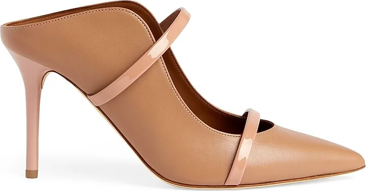 Women's Maureen 85MM Leather Stiletto Mules - Beige - Size 6