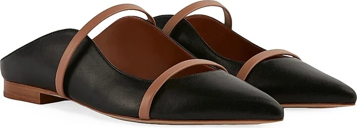 Women's Maureen Leather Flat Mules - Black - Size 5.5 - Image 3