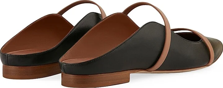 Women's Maureen Leather Flat Mules - Black - Size 5.5 - Image 4