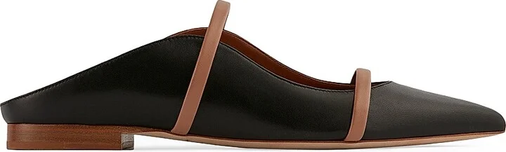Women's Maureen Leather Flat Mules - Black - Size 5.5