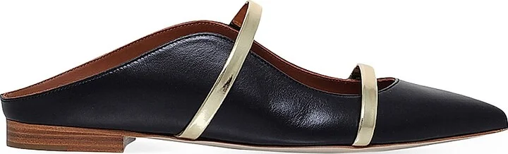Women's Maureen Leather Flat Mules - Black - Size 5.5