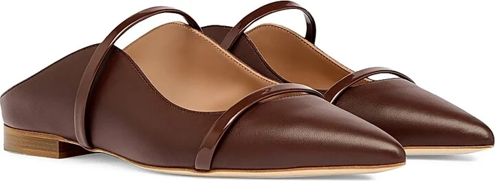 Women's Maureen Leather Flat Mules - Tobacco - Size 7 - Image 2