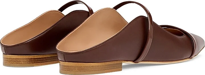 Women's Maureen Leather Flat Mules - Tobacco - Size 7 - Image 3