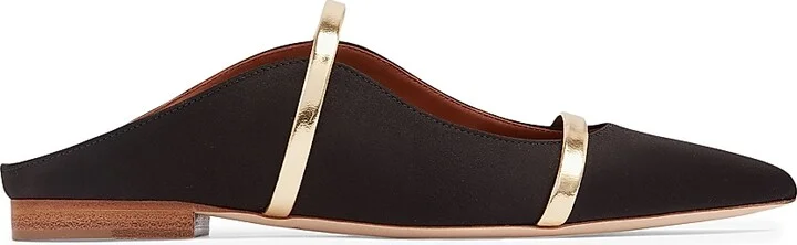 Women's Maureen Leather Flat Pumps - Black - Size 6