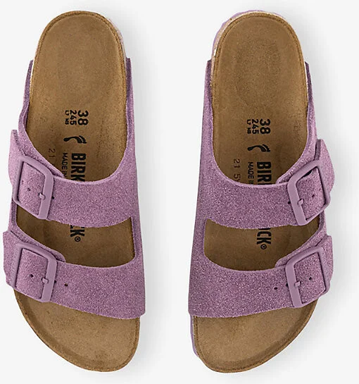 Womens Mauve Arizona Two-Strap Suede Sandals Eur 39 / 6 Uk Women - Image 2