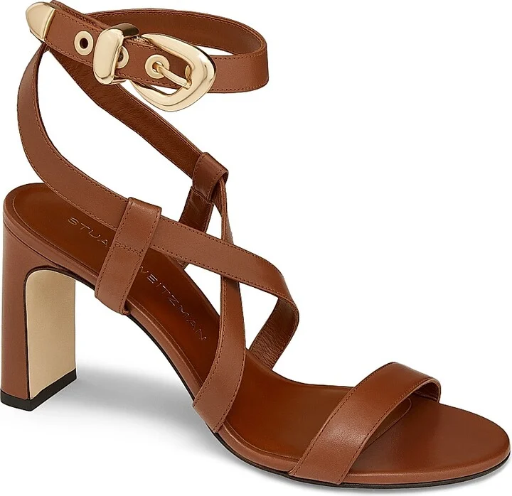 Women's Maven 75MM Leather Block-Heel Sandals - Black - Size 10 - Image 7