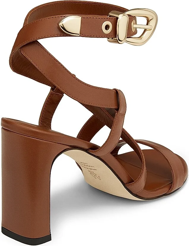Women's Maven 75MM Leather Block-Heel Sandals - Black - Size 10 - Image 8