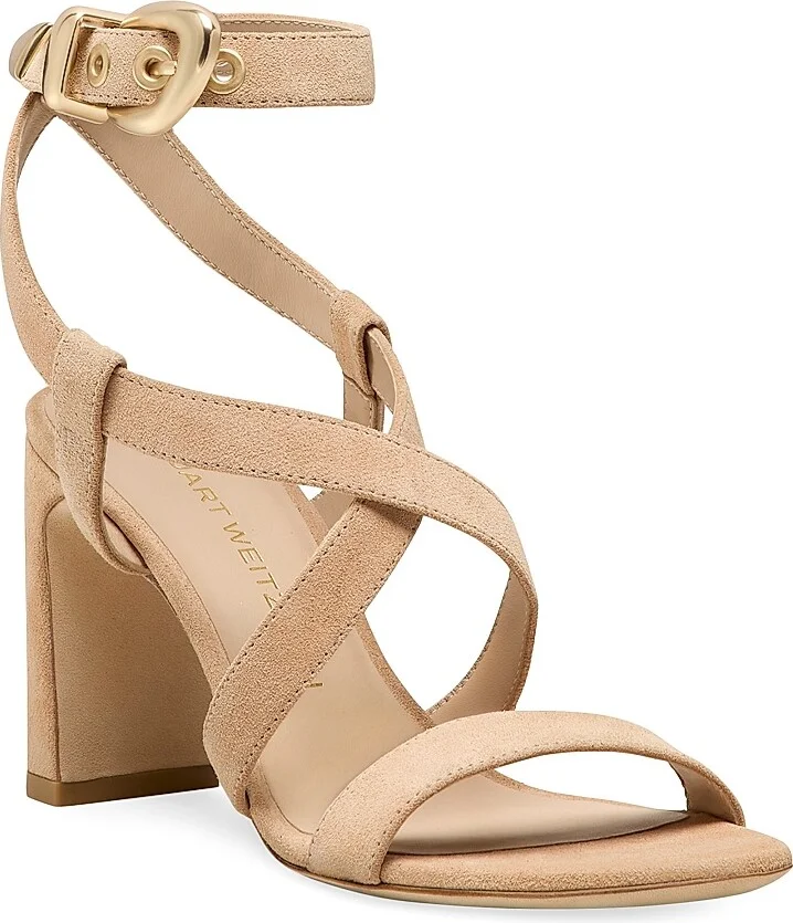 Women's Maven 75MM Suede Strappy Sandals - Adobe - Size 10 - Image 2
