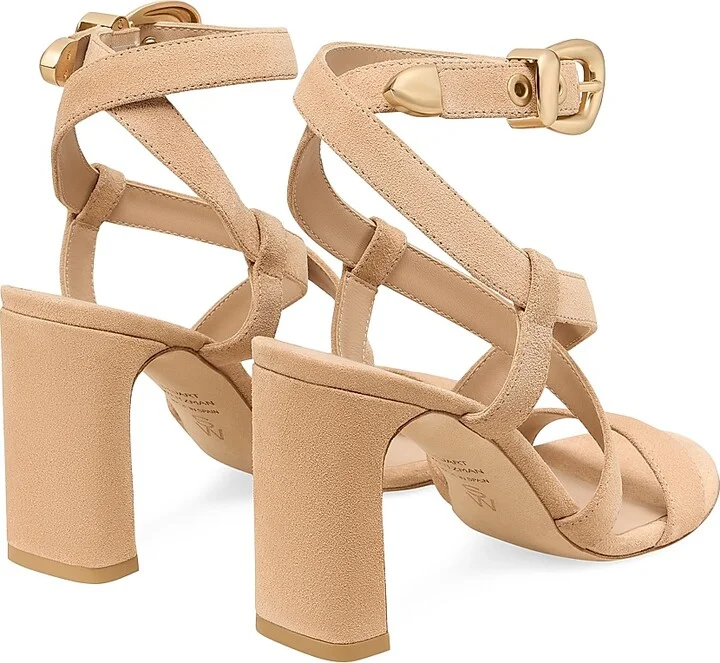 Women's Maven 75MM Suede Strappy Sandals - Adobe - Size 10 - Image 3