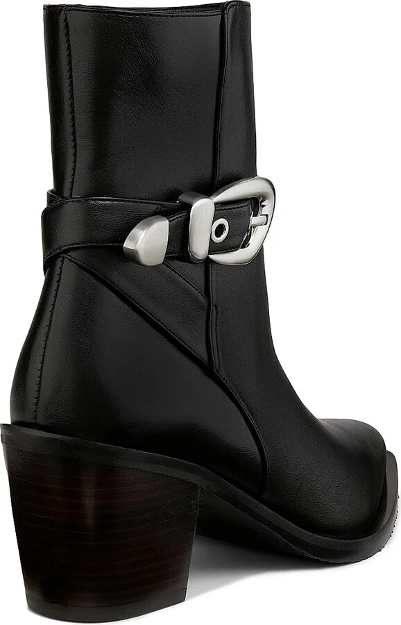 Women's Maven Leather Booties - Black - Size 10 - Image 3
