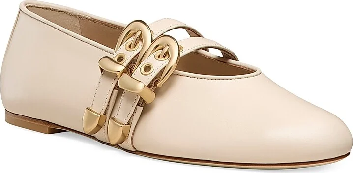 Women's Maven Leather Mary Janes - Linen - Size 10 - Image 2