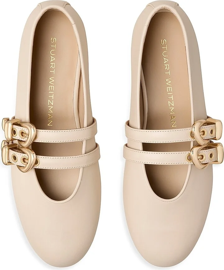 Women's Maven Leather Mary Janes - Linen - Size 10 - Image 4