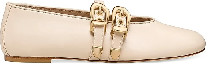 Women's Maven Leather Mary Janes - Linen - Size 10