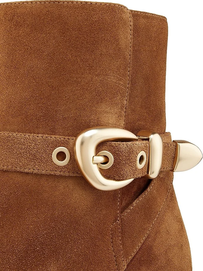Women's Maven Suede Booties - Doe Dark Brown - Size 10 - Image 5
