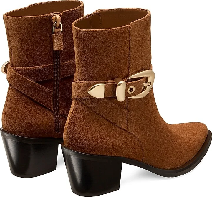 Women's Maven Suede Booties - Doe Dark Brown - Size 10 - Image 8