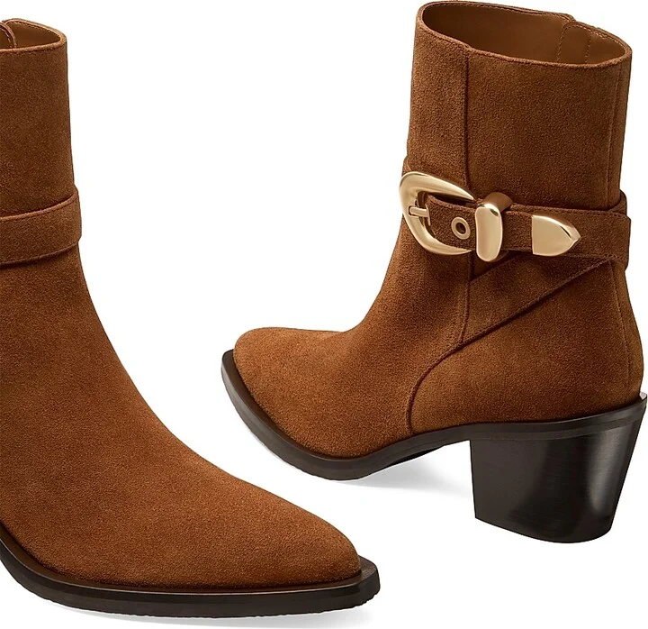 Women's Maven Suede Booties - Doe Dark Brown - Size 10 - Image 9