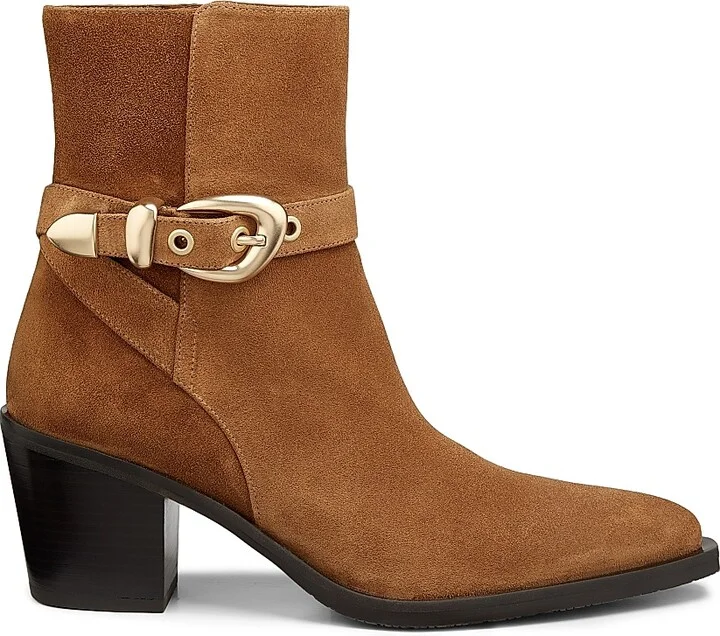 Women's Maven Suede Booties - Doe Dark Brown - Size 10
