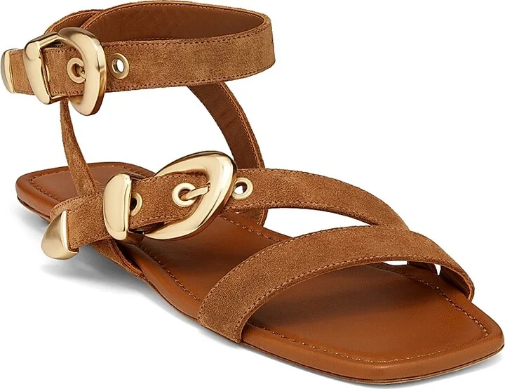 Women's Maven Suede Flat Sandals - Doe - Size 10 - Image 2
