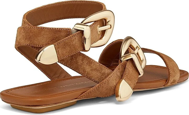 Women's Maven Suede Flat Sandals - Doe - Size 10 - Image 3