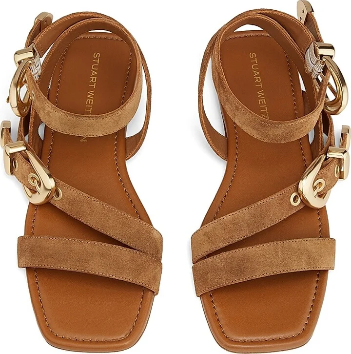 Women's Maven Suede Flat Sandals - Doe - Size 10 - Image 4