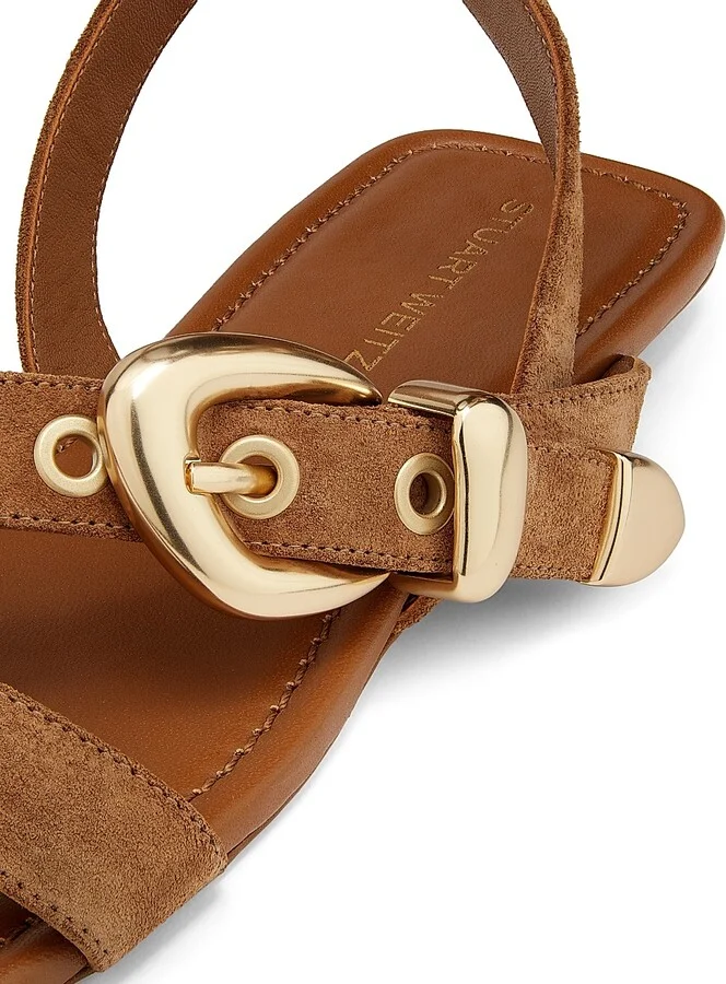 Women's Maven Suede Flat Sandals - Doe - Size 10 - Image 5