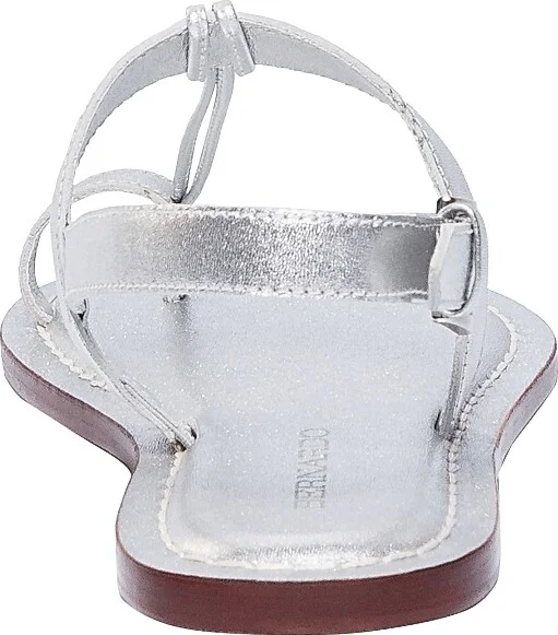 Women's Maverick 2 Metallic Leather Toe Ring Sandals - Silver - Size 6 - Image 5