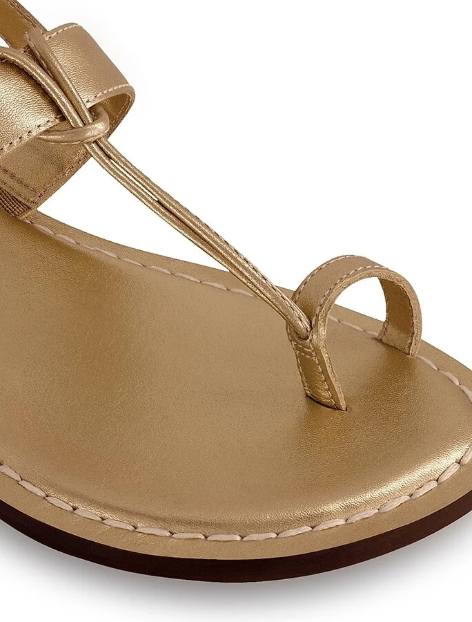 Women's Maverick 2 Metallic Leather Toe Ring Sandals - Silver - Size 6 - Image 10