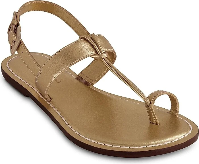 Women's Maverick 2 Metallic Leather Toe Ring Sandals - Silver - Size 6 - Image 11