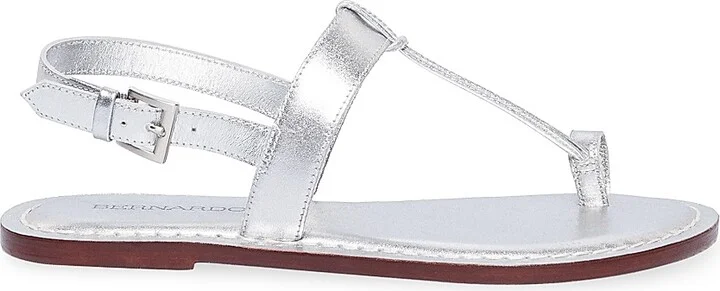 Women's Maverick 2 Metallic Leather Toe Ring Sandals - Silver - Size 6