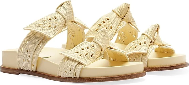 Women's Maxi Clarita Embroidered Sandals - Creamy - Size 5 - Image 2