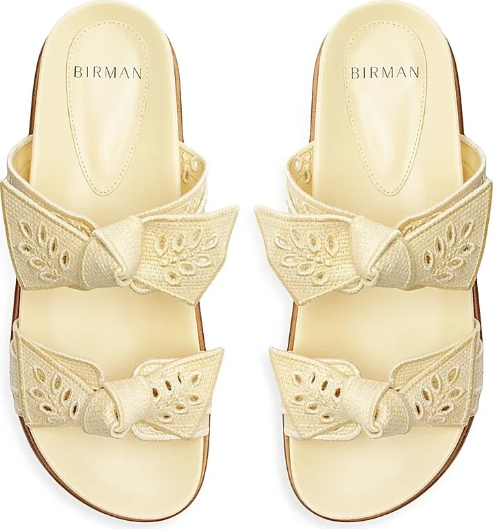 Women's Maxi Clarita Embroidered Sandals - Creamy - Size 5 - Image 4
