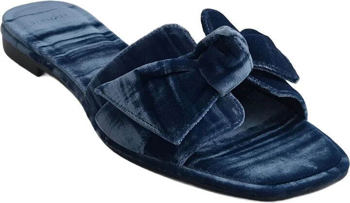 Women's Maxi Clarita Velvet Sandals In Blue